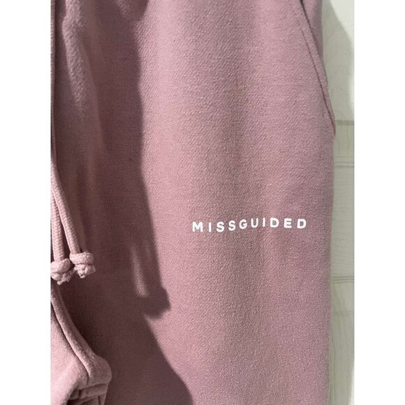 Missguided Women Pants Fleece Warm Joggers  Pink Size  2 - Picture 4 of 12